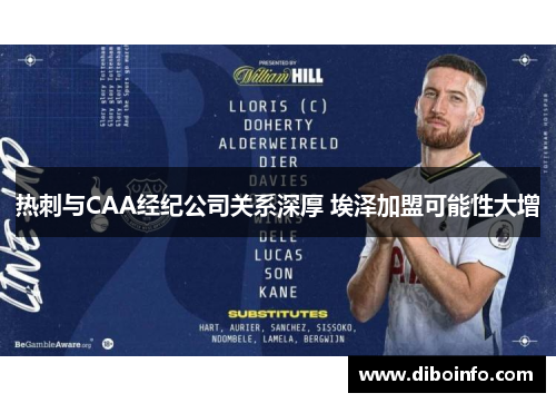 热刺与CAA经纪公司关系深厚 埃泽加盟可能性大增